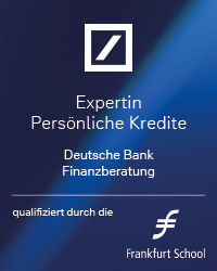 Zertifikat qualifiziert zur Expertin Persönliche Kredite der Deutschen Bank